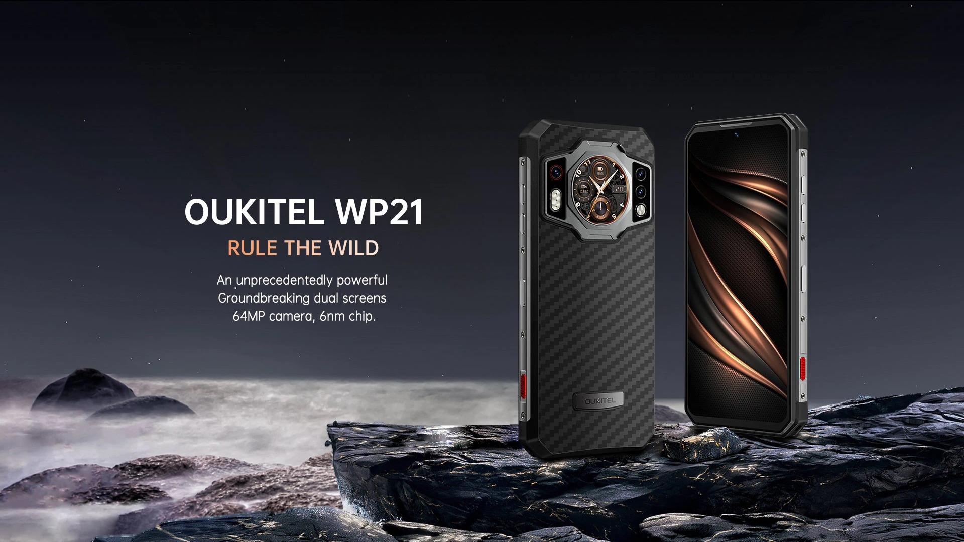 Naprosté dělo! Oukitel WP21 má dva displeje a skutečně monstrózní ...