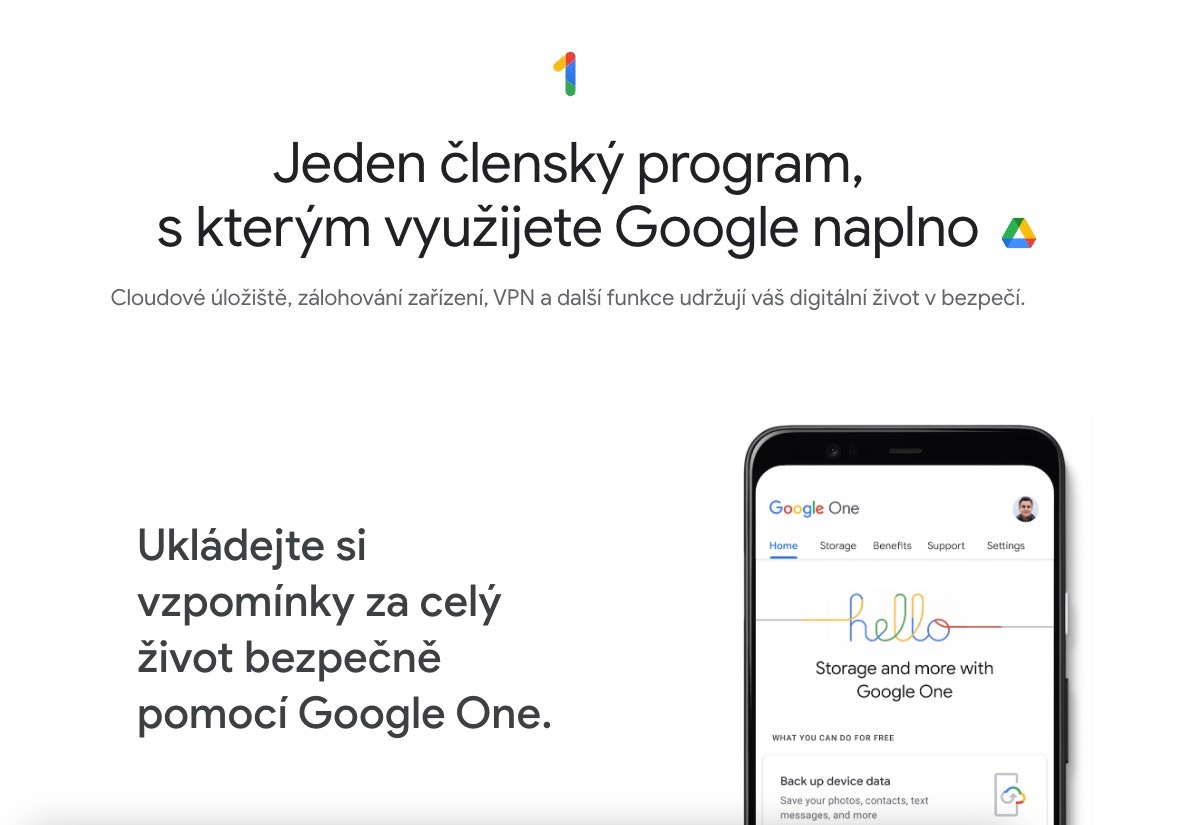 Co obsahuje Google One?