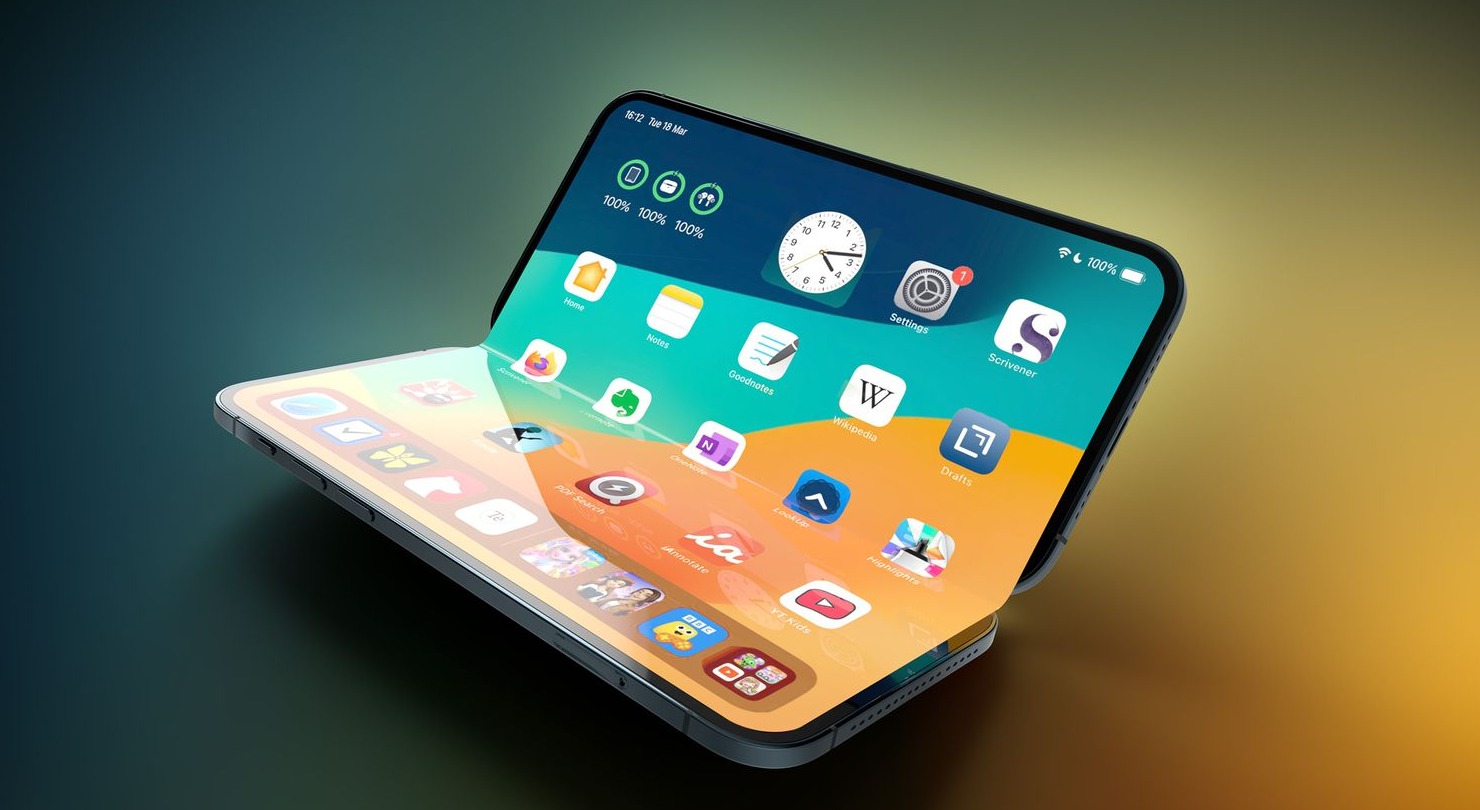 iPhone Fold bez průstřelu či výřezu v displeji | Zdroj: MacRumors