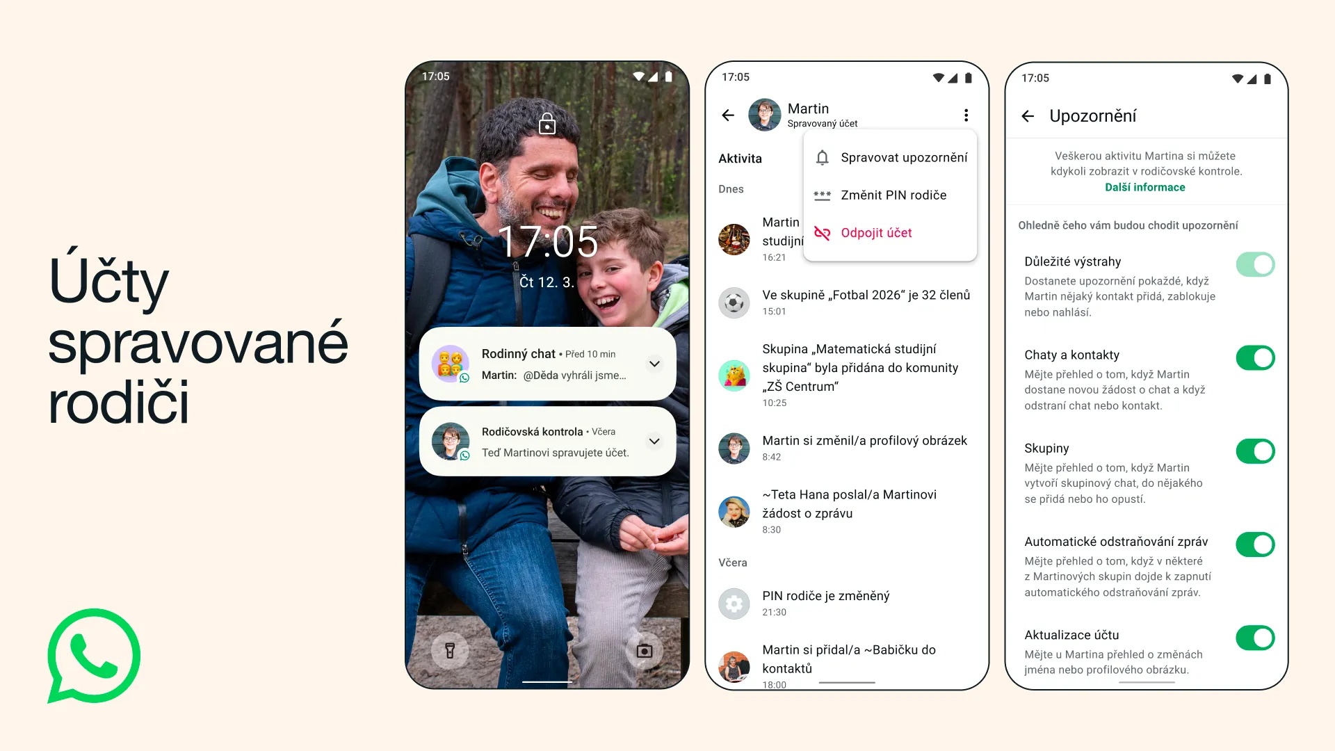 WhatsApp spouští nové účty spravované rodiči | Zdroj: WhatsApp